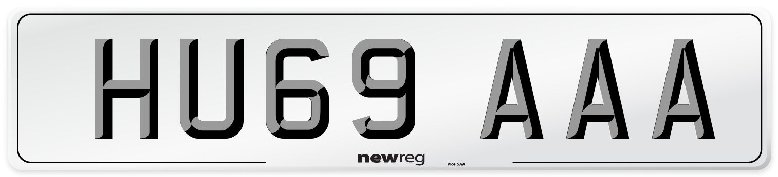 HU69 AAA Number Plate from New Reg